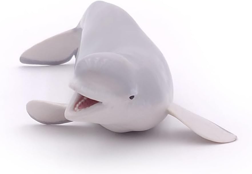 Figura Coleccionable Delfín Beluga Papo Pintada A Mano