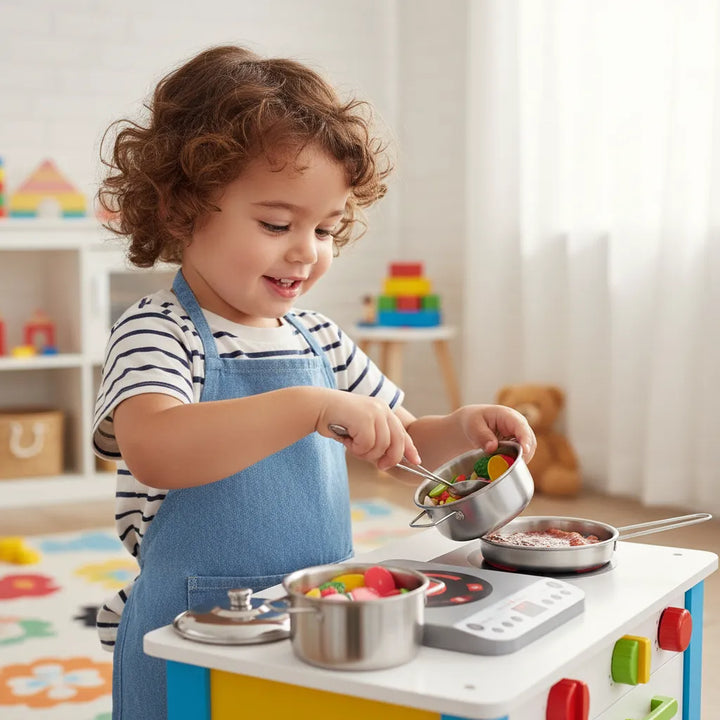 Set  De Chef Cocina Luces Y Sonido Para Niños