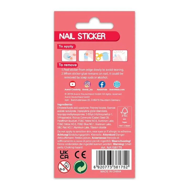 Juego Stickers De Uñas Frutas Para Niños