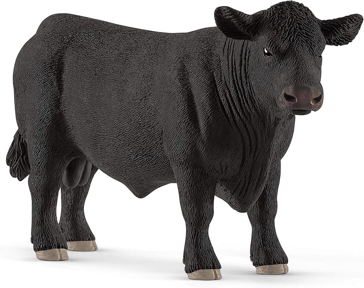 Figura Animales Toro Angus Pintada A Mano