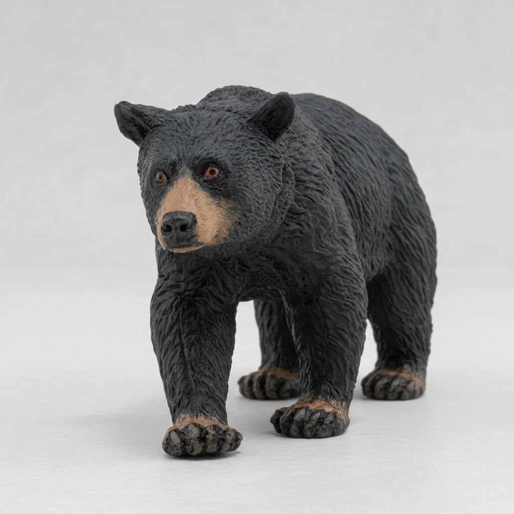 Figura Oso Negro Americano Pintada A Mano papo