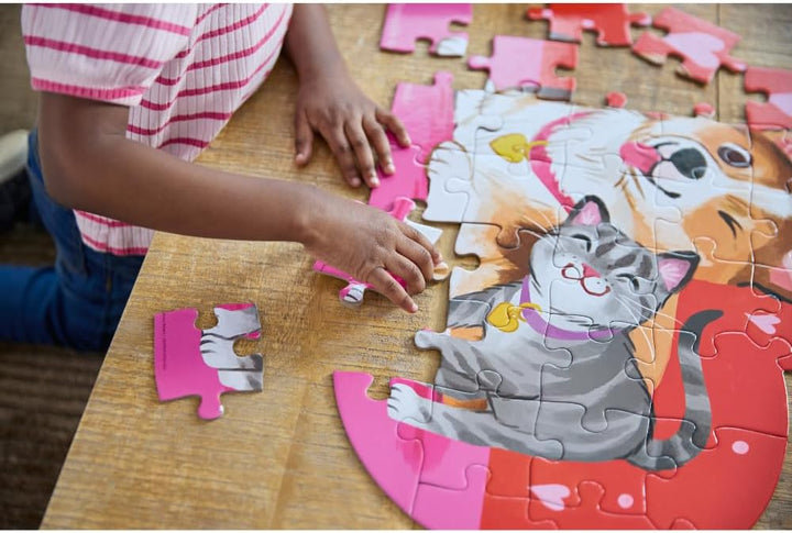 Rompecabezas Corazón Amigos Peludos 36 Piezas Para Niños
