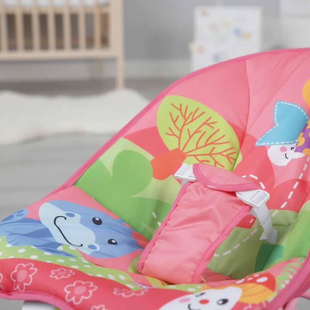 Silla Nido Rosada Con Vibración  Para Bebe