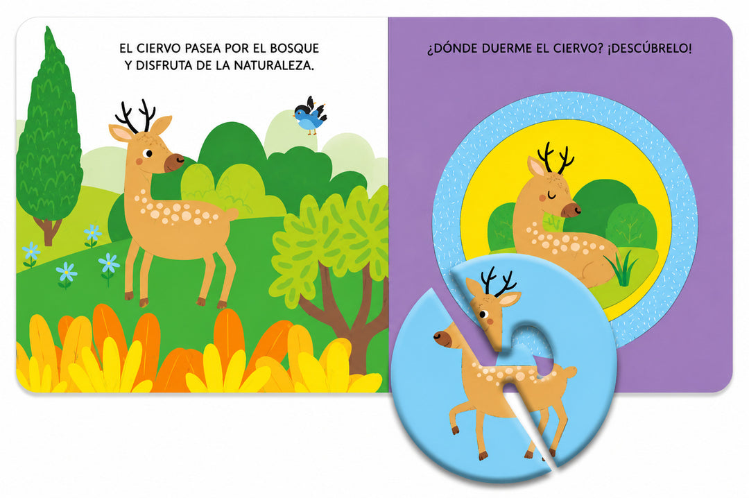 Libro Didáctico Rompecabezas Interactivo Bosque Para Niños