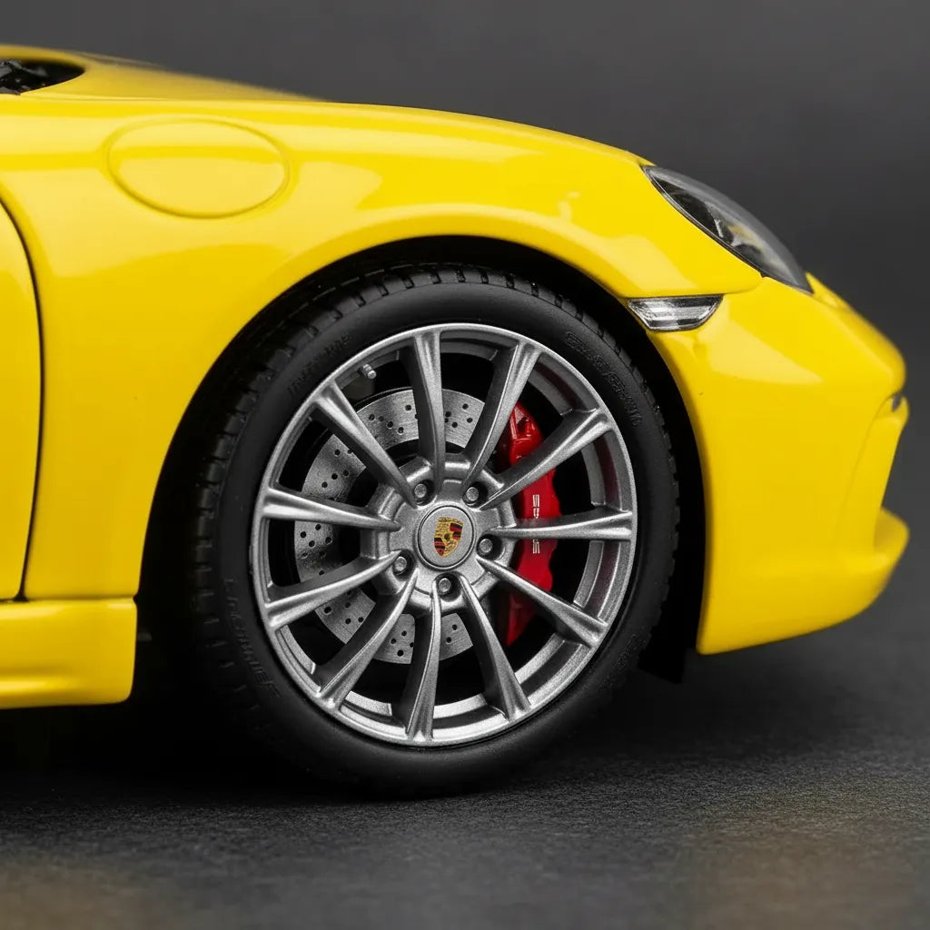 Carro A Escala 1/36 Coleccionable Porshe 718 Boxter Amarillo
