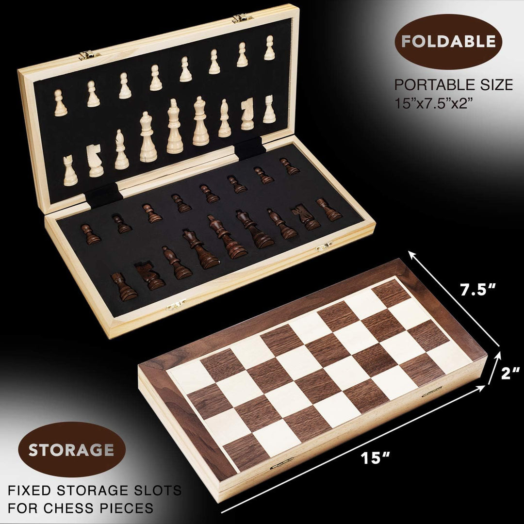 Juego De Ajedrez Magnético De Madera