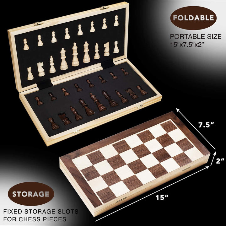 Juego De Ajedrez Magnético De Madera