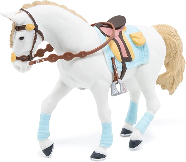 Figura Coleccionable Caballo Jinete Pintada A Mano