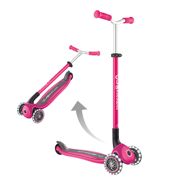 Patineta Master Lights Rosado Plegable Para Niños