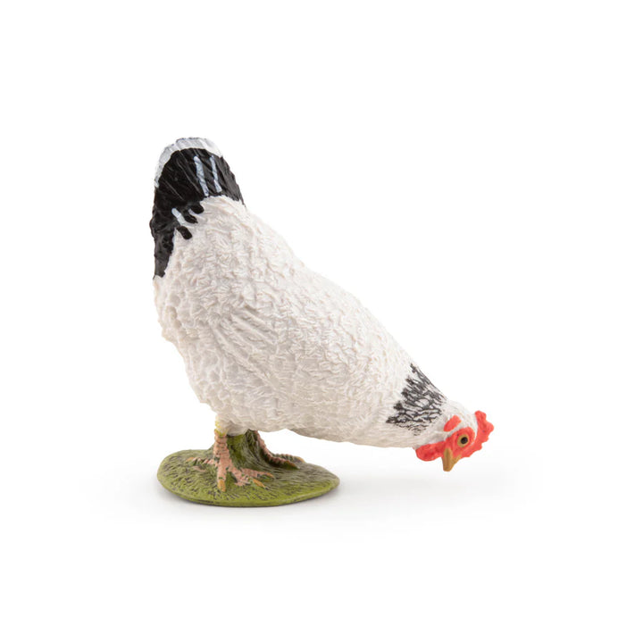 Figura Coleccionable Gallina Blanca Pitado A Mano Papo Niños