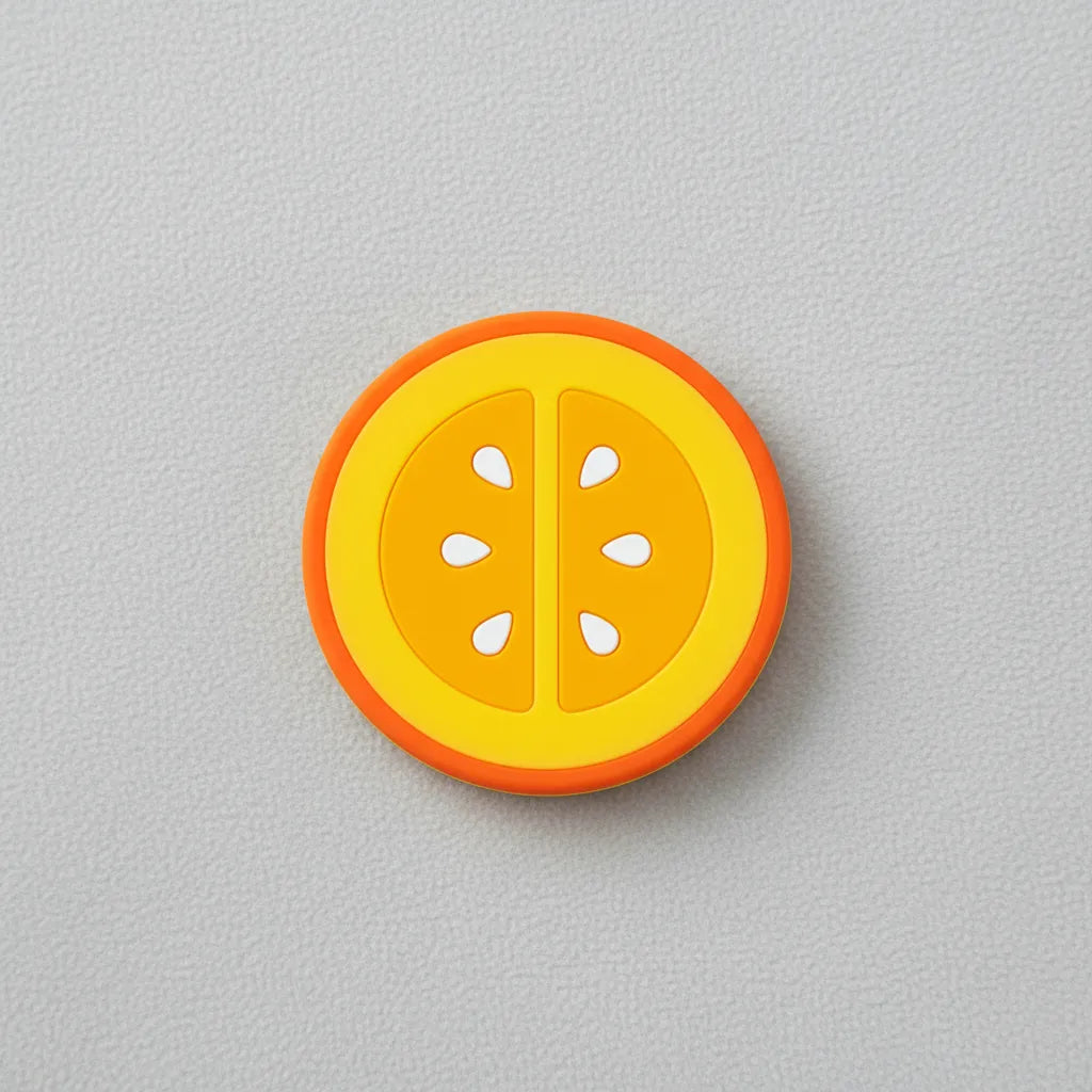Mordedor Sensorial De Silicona Naranja Para Bebé