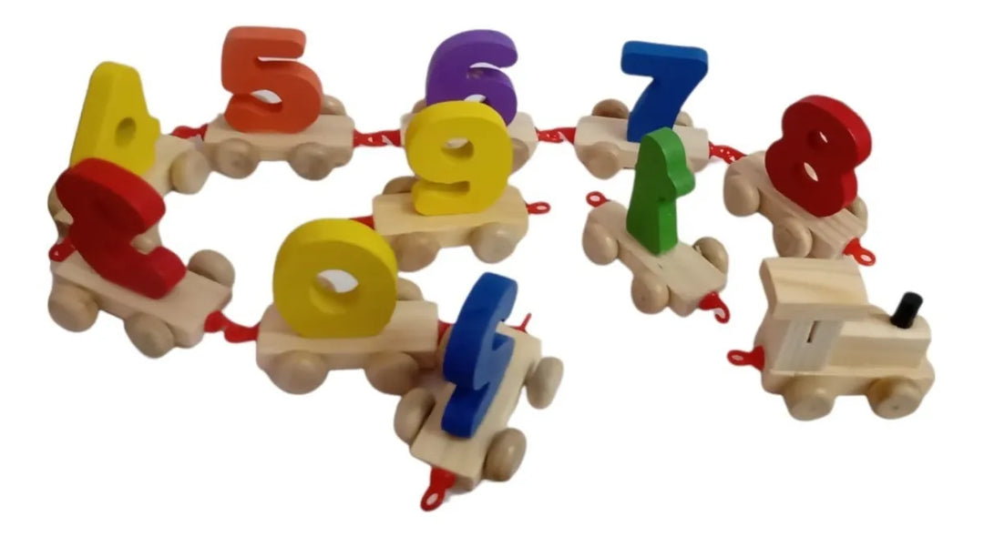 Juego Didáctico Tren Números Madera Niños