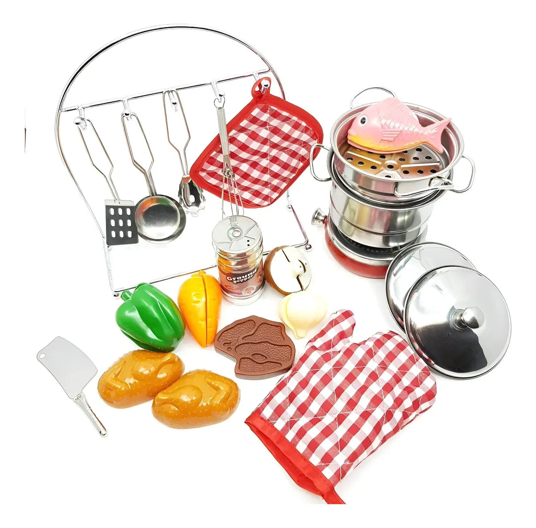 Set De Accesorios Cocina 25 Piezas Para Niños