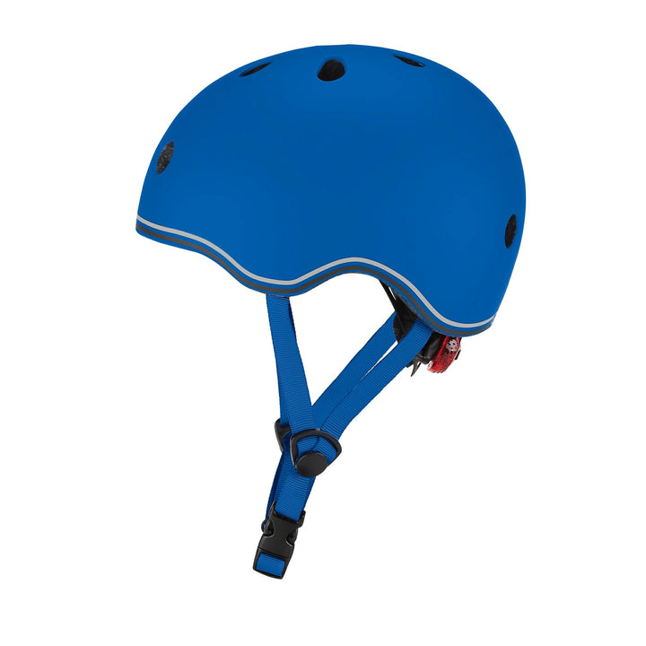 Casco Protector Niños Con Luz Led Ajustable Azul