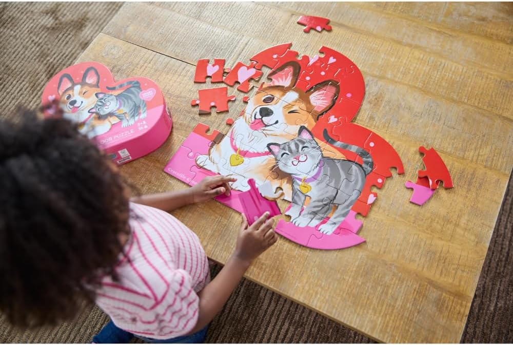 Rompecabezas Corazón Amigos Peludos 36 Piezas Para Niños