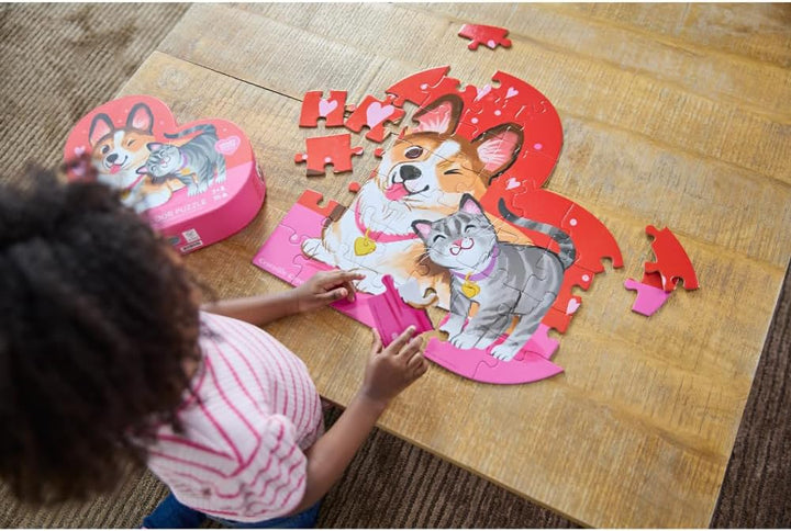 Rompecabezas Corazón Amigos Peludos 36 Piezas Para Niños