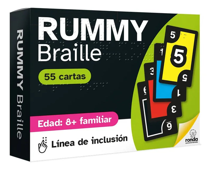 Juego De Cartas Rummy Braille Para Niños