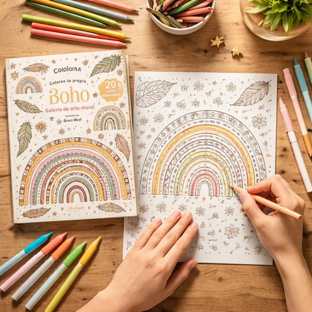 Libro Creativo Para Colorear Tu Propio Boho Niños