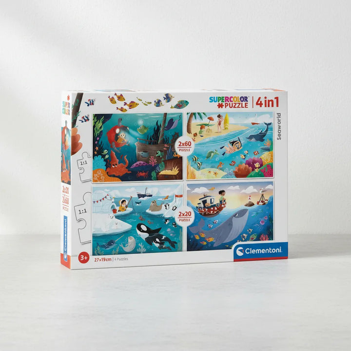 Rompecabezas Para Niños 4 En 1 Explorando El Oceano