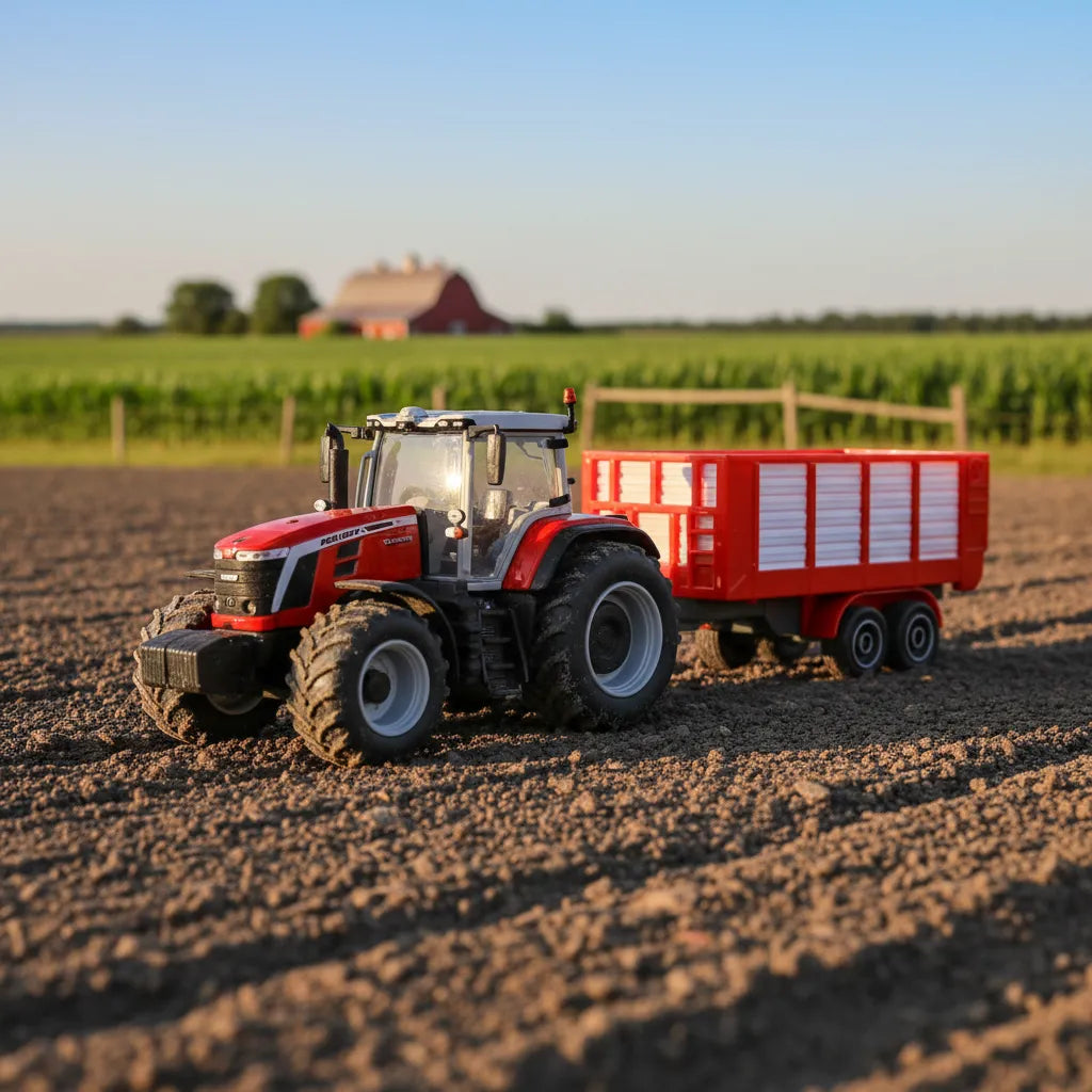 Tractor a escala Massey Ferguson Rojo