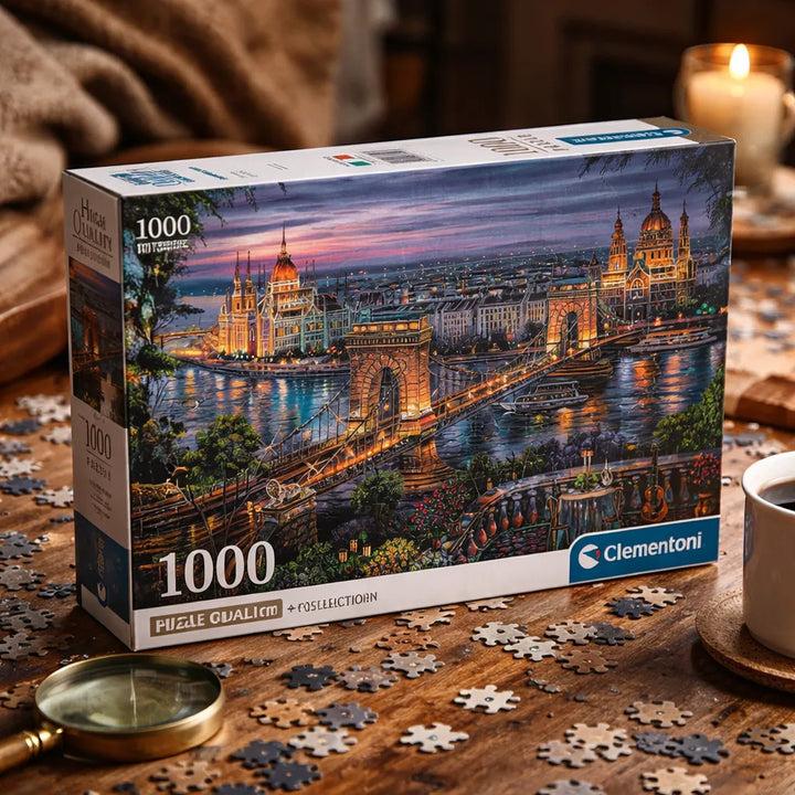 Rompecabezas 1000 Piezas Vista Nocturna De Budapest