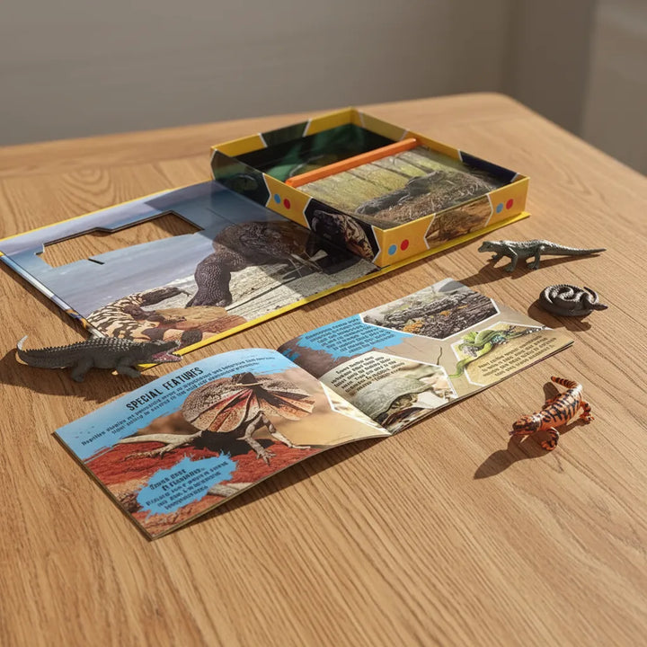 Libro y Juego 2 En 1 Animales Reptiles