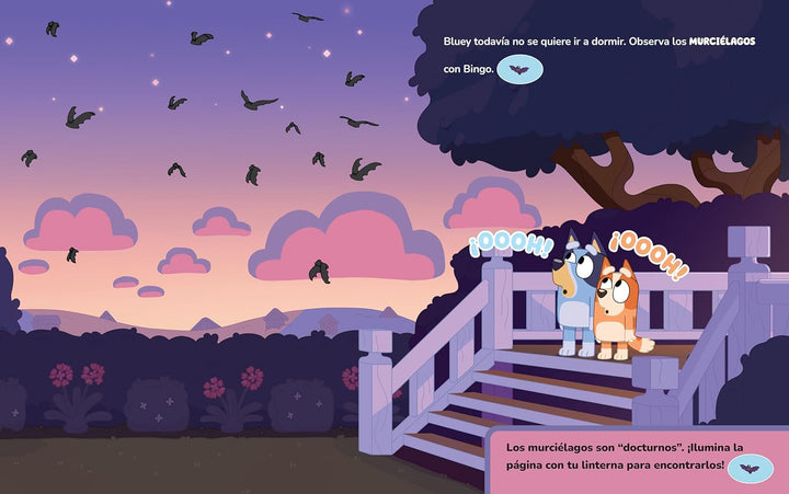 Libro Con Linterna Bluey ¡oooh, Qué Brillante! Para Niños