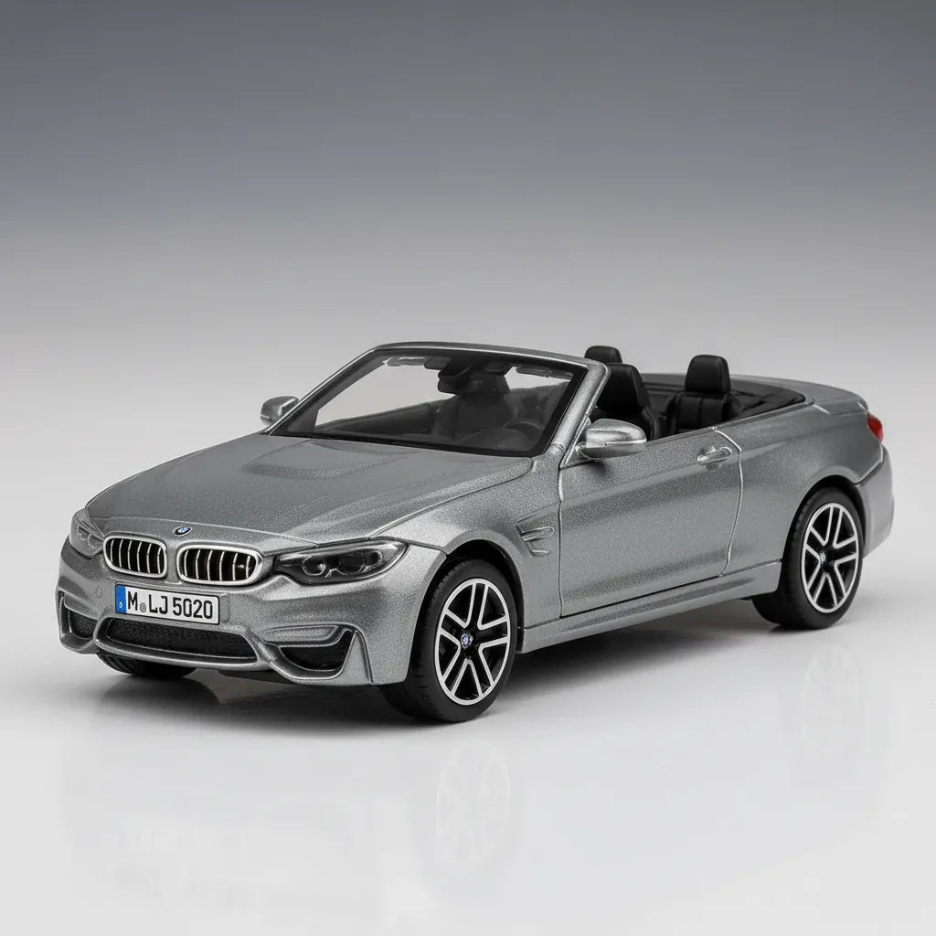 Carro Coleccionable A Escala Bburago BMW M4 Cabrio Gris