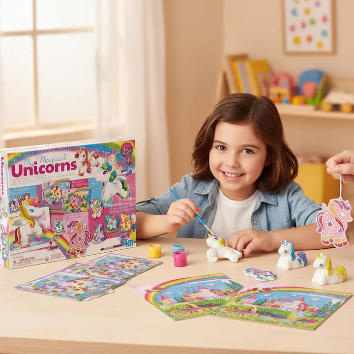 Set De Arte Pinta y Decora Tus Imanes Unicornio