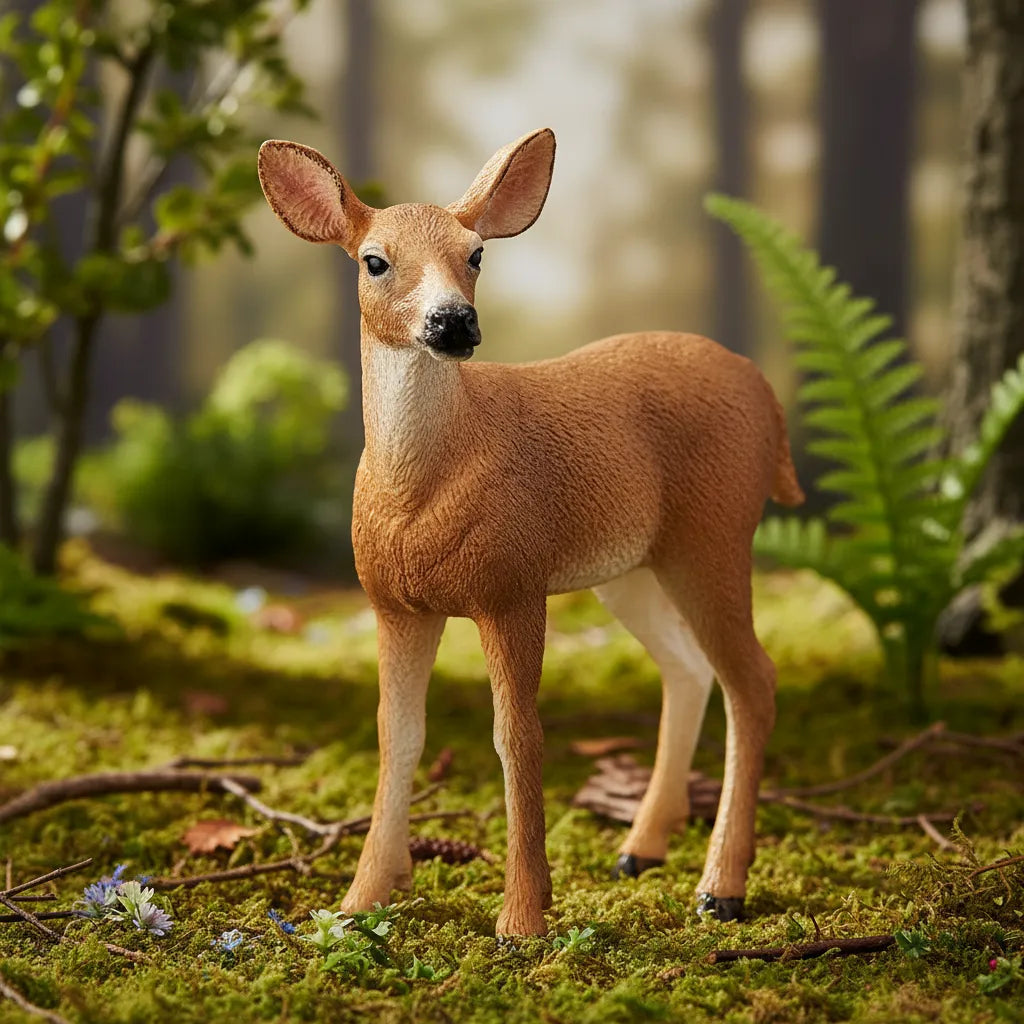 Figuras Ciervo  Hembra Pintada A Mano Schleich