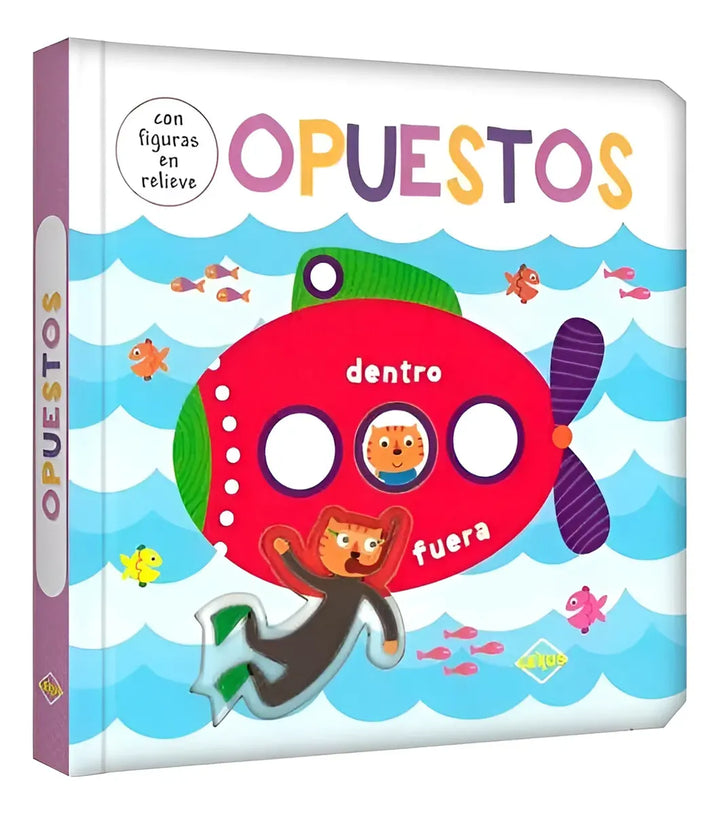 Libro Sensorial Los Opuesto Figuras Con Relieves Niños Bebes