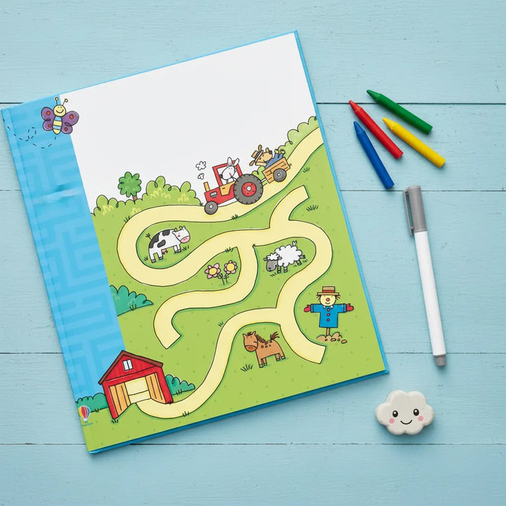Libro Infantil laberintos Divertido Borrable Niños