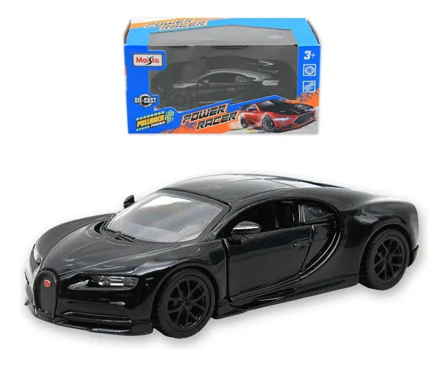 Carro Escala Coleccionable Bugatti Chiron Negro
