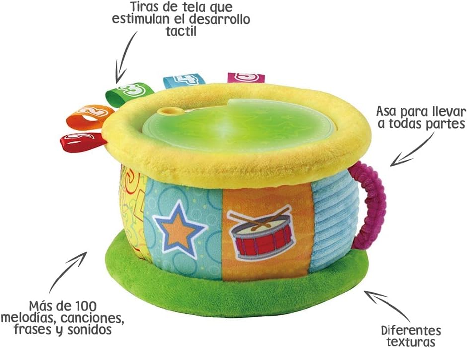 Juguete Tambor Bilingüe Luces Para Bebés