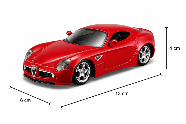 Carro Coleccionable Bburago 1:32 Alfa 8c Competizione Rojo