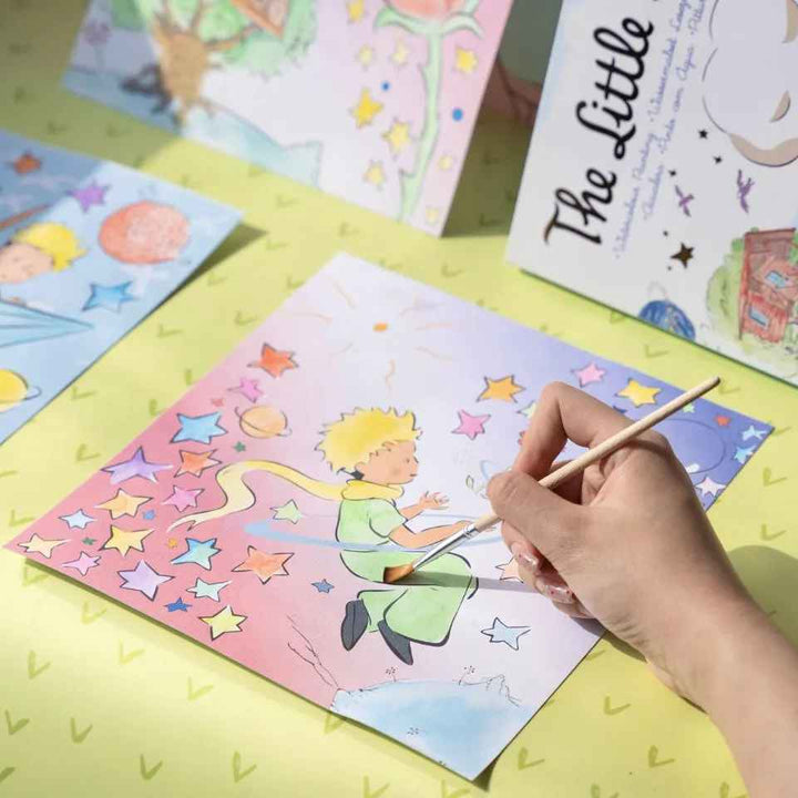 Libro De Acuarela El Principito Con Pincel Niños