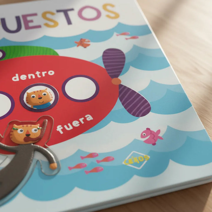 Libro Sensorial Los Opuesto Figuras Con Relieves Niños Bebes