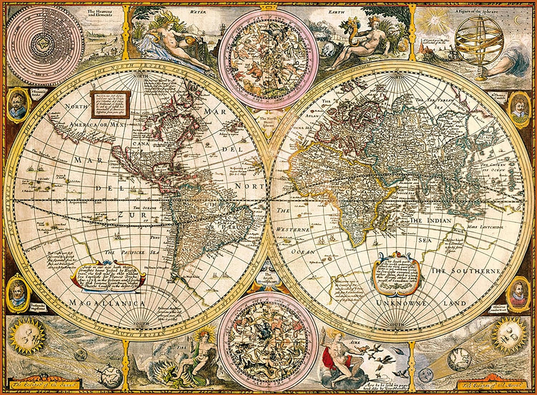 Rompecabezas Adultos 3000 Piezas Mapa Antiguo