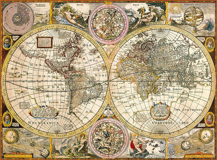 Rompecabezas Adultos 3000 Piezas Mapa Antiguo