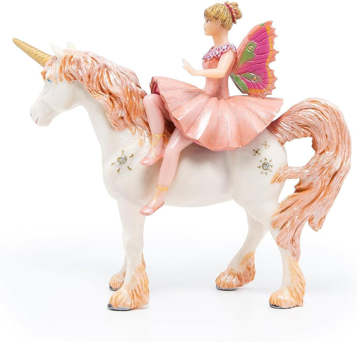 Figura Coleccionable Hada Sobre Unicornio Para Niños