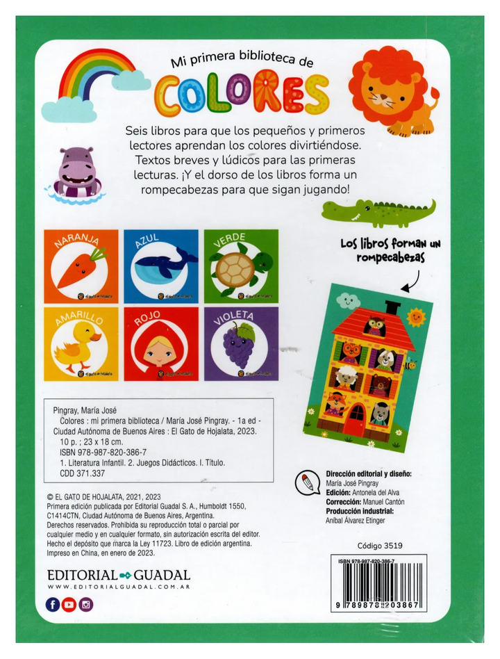 Libro Infantil Mi Primera Biblioteca De Colores