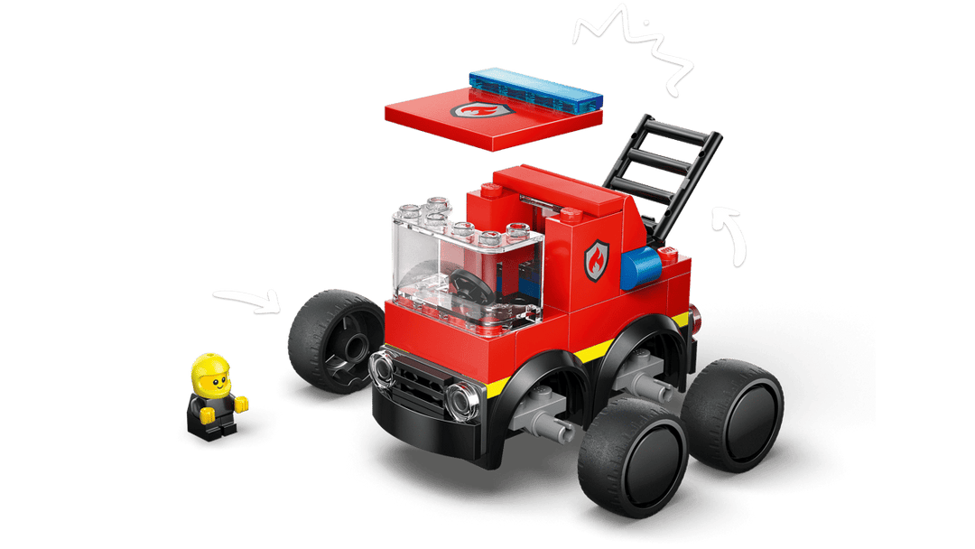 Juego Construcción Camión De Bomberos 67 Piezas Niños