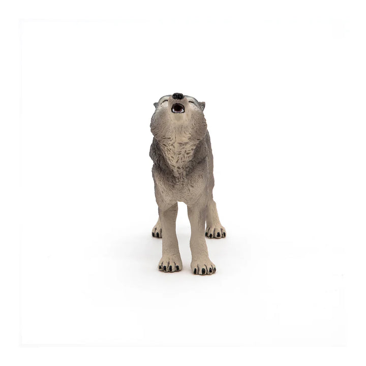 Figura Coleccionable Lobo Aullando Pintados A Mano Papo