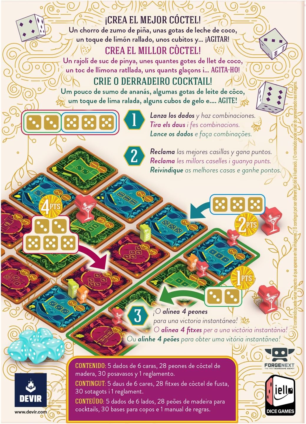 Juego De Mesa Piña Colada Para Niños