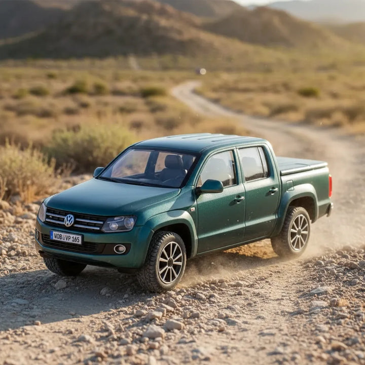 Carro A Escala 1/36 Bburago Vokswagen Amarok Verde