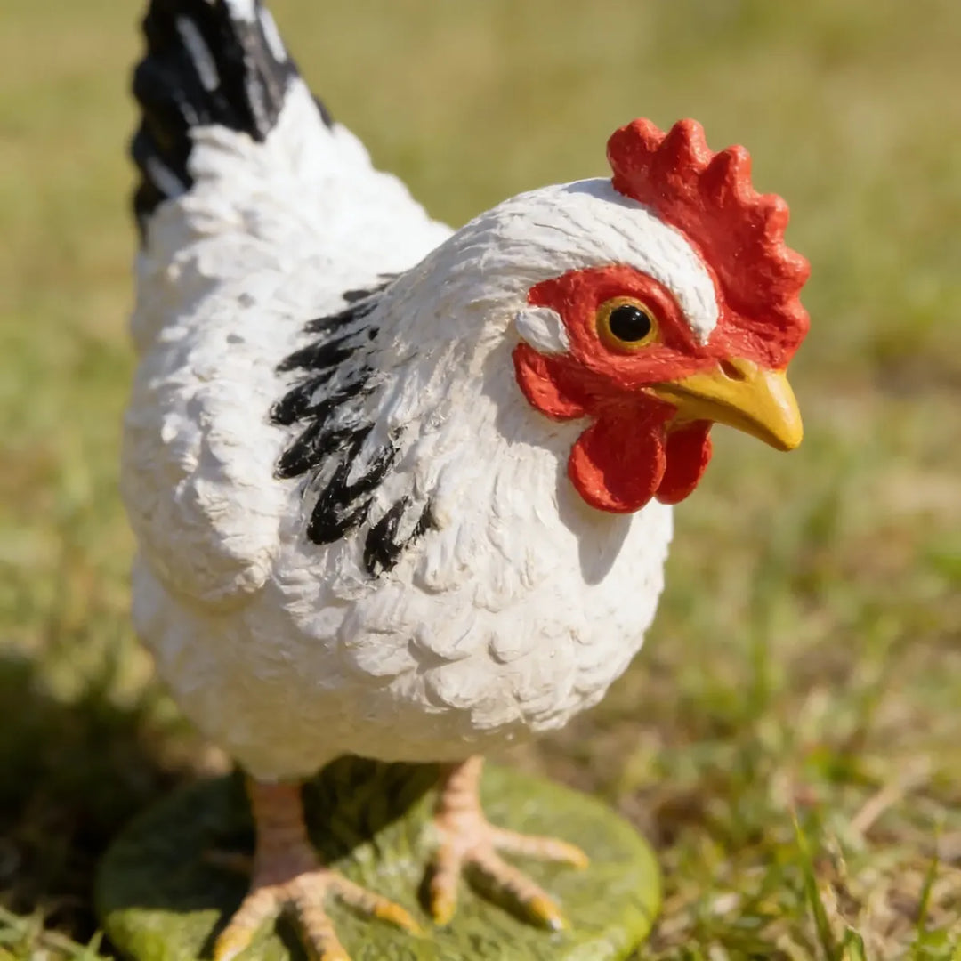 Figura Coleccionable Gallina Blanca Pitado A Mano Papo Niños