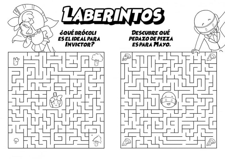 Libro Para Colorear Y Actividades Invictor Y Mayo Niños