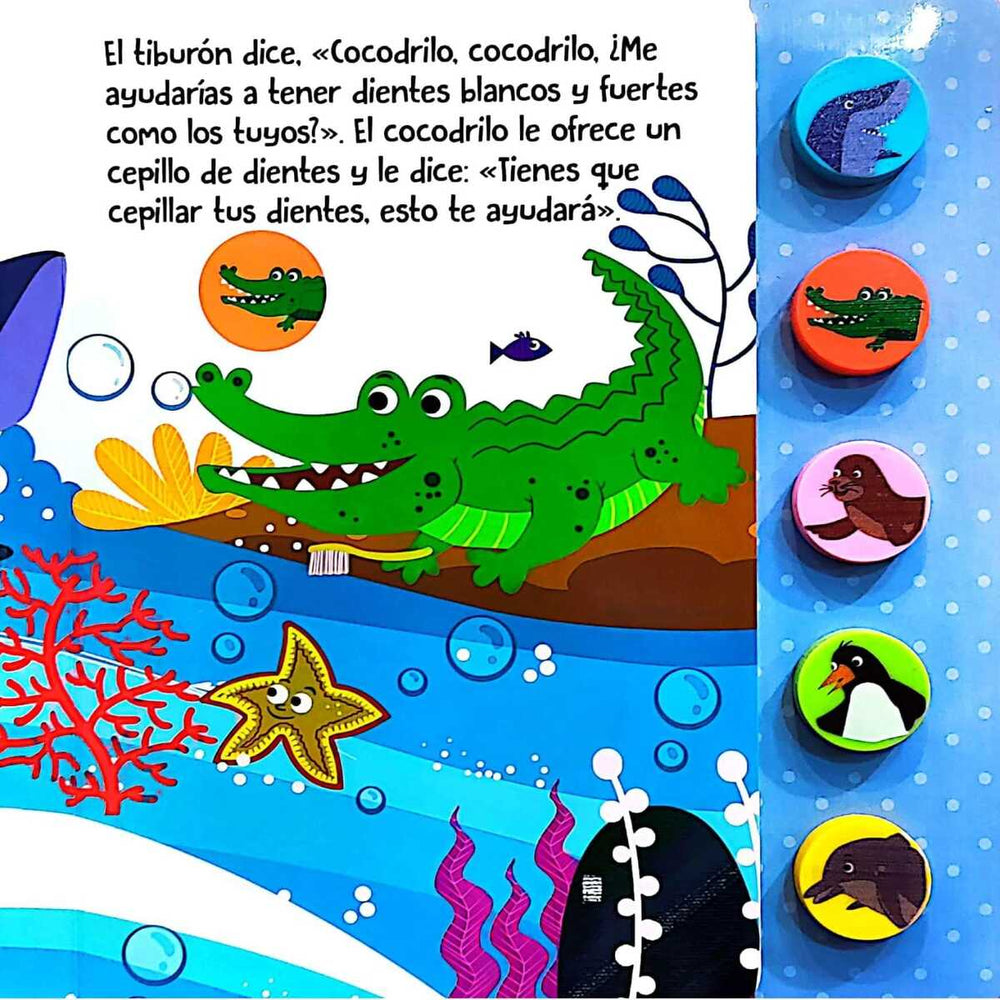Libro Infantil Sonidos tiburón Hace Amigos Para Niños