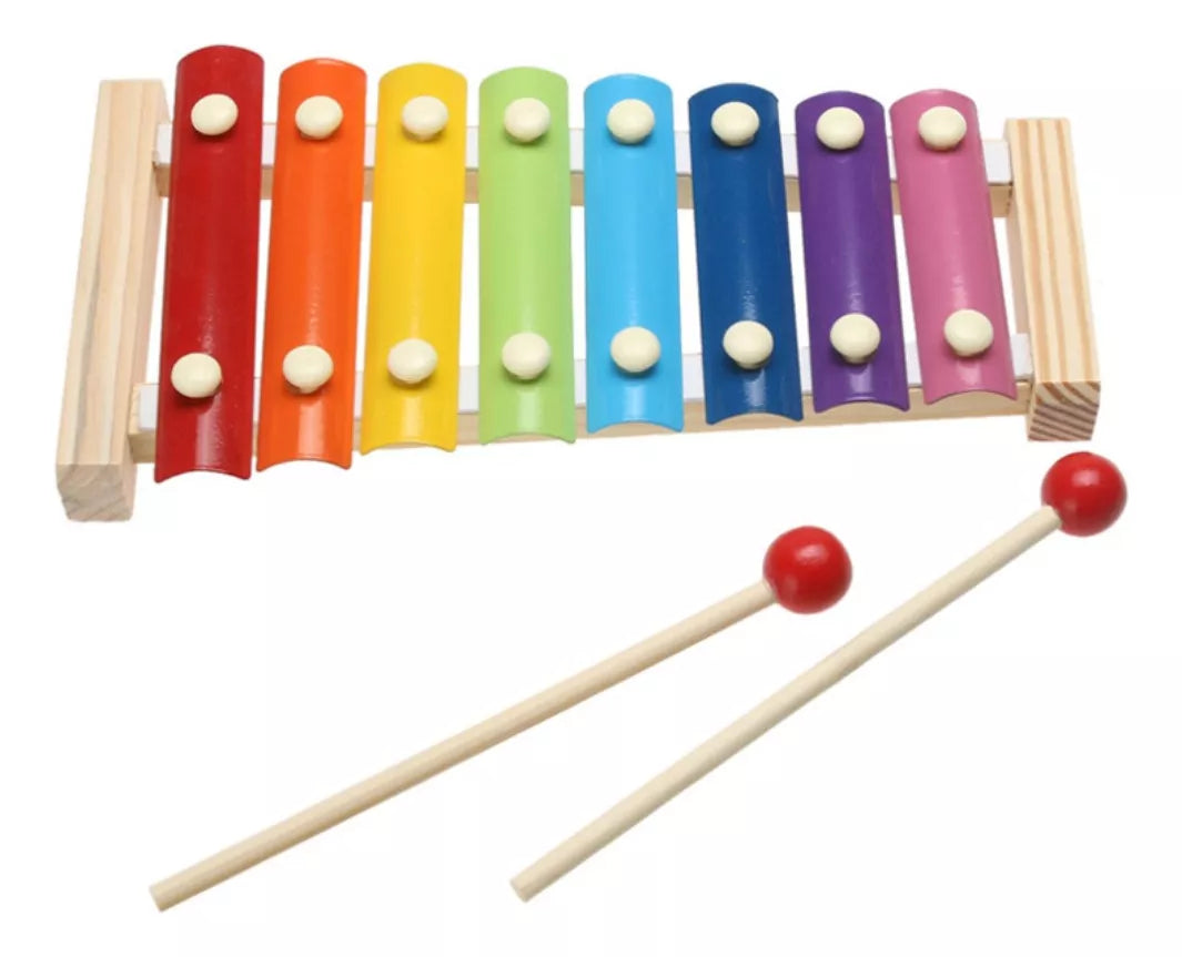 Juego Xilófono Infantil De Madera  8 Tonos Niños