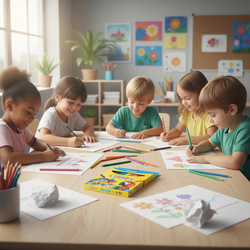 Caja De Colores Lápices 24 Unidades Para Niños